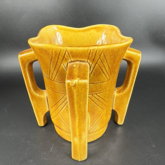 VTG Ireland Pottery Vase Grafton Street Dublin Vase With Four Handles Flower Pot - Picture 10 of 11